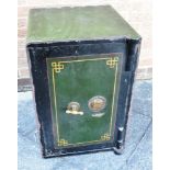 A VICTORIAN FLOOR SAFE by Walker & Worsey, Birmingham, with keys, two additional drawers to