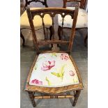 THREE VARIOUS UPHOLSTERED SIDE CHAIRS