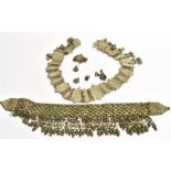 VINTAGE MIDDLE EASTERN WHITE METAL BELLY DANCING BELT collar attachment/necklace and other items,
