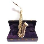 A BOOSEY & HAWKES '32' SAXOPHONE cased. Condition Report : Case lacking carrying handle. Condition