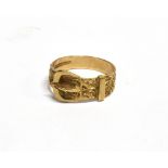 A VINTAGE 9CT GOLD BELT AND BUCKLE RING Birmingham hallmark, ring size W, weight 4grams