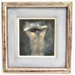 ROGER LARGE (B. 1939) Nude Oil/acrylic on board Inscribed verso 16cm x 15.5cm good condition