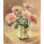 ANNE COTTERILL (1933-2010) Chysanthemums Oil on board Signed lower right 48cm x 56cm Condition