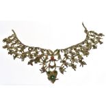 EARLY 20TH CENTURY YEMENI CEREMONIAL COLLAR NECKLACE The finely worked necklace in metal and low