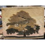 A 1970S TEXTILE WALL HANGING depicting a tree, 120cm x 90cm Condition Report : good condition