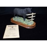 A LIMITED EDITION BORDER FINE ARTS FIGURE 'Aberdeen Angus', numbered 246/500, with Certificate of