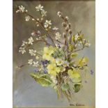 ANNE COTTERILL (1933-2010) Spring Flowers Oil on board Signed lower right 24cm x 18.5cm Condition
