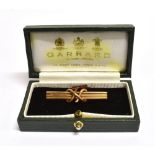 EARLY 20TH CENTURY STAMPED 9C BAR BROOCH (CASED) The brooch made up of three horizontal tubes with