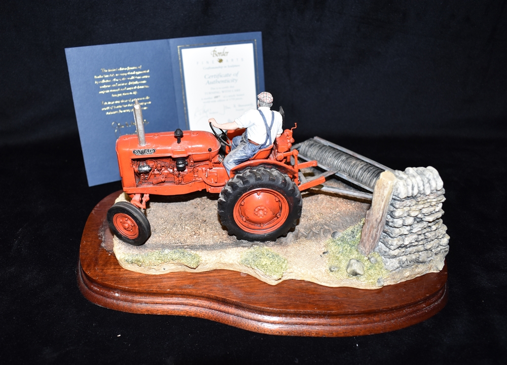 A LARGE LIMITED EDITION BORDER FINE ARTS TRACTOR GROUP 'Turning with Care', numbered 887/1750, - Image 2 of 2