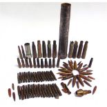 MILITARIA - ASSORTED BRASS & OTHER SHELL & SMALL ARMS AMMUNITION CASES (all inert), some in