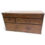 A MAHOGANY TABLE TOP BANK OF DRAWERS 45cm wide 23cm deep 23cm high Condition Report : no major