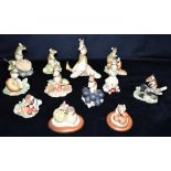 TWELVE BORDER FINE ARTS FIGURES OF MICE WITH FRUIT: MM02 'Mouse & Kiwi Fruit', MM05 'Mouse &