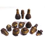 MILITARIA - TWELVE ASSORTED ARTILLERY SHELL FUSES all in excavated condition.