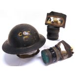 MILITARIA - A SECOND WORLD WAR HOME FRONT CROWN CORK COMPANY (SOUTHALL, LONDON) FIRE WATCHER'S STEEL