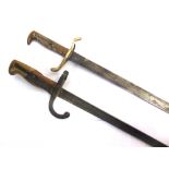 MILITARIA - A FRENCH M1874 GRAS BAYONET of regulation pattern, the 51.5cm (20 1/4 inch) blade