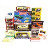 ASSORTED DIECAST MODEL VEHICLES including a 1/18 scale Maisto Jaguar Mk II; and a Matchbox