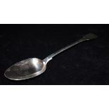 19th CENTURY LARGE SILVER SERVING SPOON Hallmarked for London (leopards head crowned) date letter