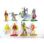 ASSORTED PLASTIC TOY SOLDIERS & OTHER FIGURES by Britains, Cherilea, Timpo, and others, (