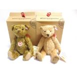 TWO STEIFF COLLECTOR'S TEDDY BEARS comprising 'Classic Teddy Bear' (EAN 038952), brass, limited