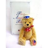 A STEIFF COLLECTOR'S TEDDY BEAR, 'THE FIRST AMERICAN TEDDY' (EAN 667183), blond, limited edition