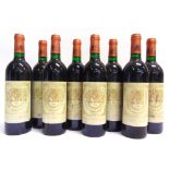 [WINE]. CHATEAU LONGUEVILLE, AU BARON DE PICHON-LONGUEVILLE, PAUILLAC-MEDOC, 1989 eight bottles.