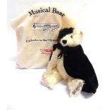A STEIFF COLLECTOR'S TEDDY BEAR, 'MUSICAL BEAR 'PHANTOM OF THE OPERA'' (EAN 662164), white/black,