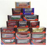 SEVENTEEN 1/76 SCALE EXCLUSIVE FIRST EDITIONS DIECAST MODEL BUSES each mint or near mint and boxed.