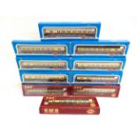 [OO GAUGE]. TEN ASSORTED G.W.R. COACHES by Airfix (7), and G.M.R. (3), comprising seven suburban and