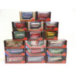 SEVENTEEN 1/76 SCALE EXCLUSIVE FIRST EDITIONS DIECAST MODEL BUSES each mint or near mint and boxed.