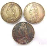 GREAT BRITAIN - ASSORTED SILVER COINAGE comprising a Victoria (1837-1901), crown, 1890; Victoria,