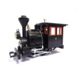 [G SCALE]. A MISCELLANEOUS COLLECTION comprising an L.G.B. 0-4-0 tank locomotive, 5, black livery,
