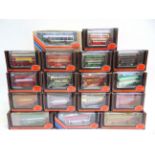 SEVENTEEN 1/76 SCALE EXCLUSIVE FIRST EDITIONS DIECAST MODEL BUSES each mint or near mint and boxed.