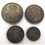 UNITED KINGDOM - GEORGE VI (1936-1952), MAUNDY MONEY SET, 1950 comprising fourpence, threepence,