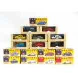 SEVENTEEN 1/43 SCALE DIECAST MODEL VEHICLES by Vanguards (9), and Corgi Classics (8), cars and light