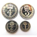 UNITED KINGDOM - ELIZABETH II (1952-2022), MAUNDY MONEY SET, 1960 comprising fourpence,