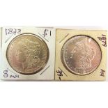 U.S.A. - TWO SILVER DOLLARS, 1878 & 1879