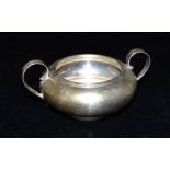 A TWIN HANDLED SILVER BOWL bearing the maker's mark Dodd, Cornhill, London to the underside,