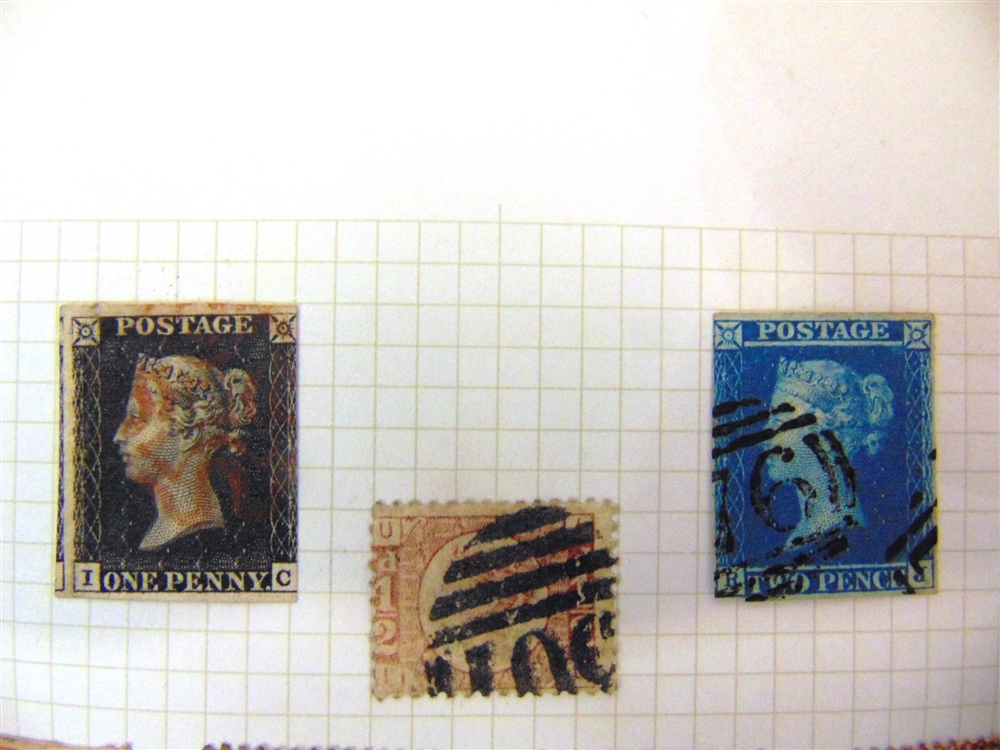 STAMPS - A GREAT BRITAIN & BRITISH COMMONWEALTH COLLECTION including a QV 1d. black, IC, with