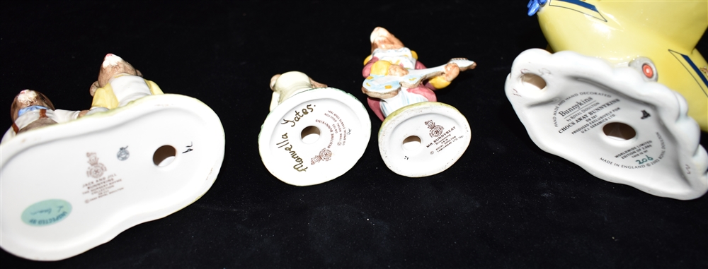 EIGHT UNBOXED ROYAL DOULTON BUNNYKINS FIGURINES: 'Ballerina'; 'Chocs Away'; 'Jack and Gill'; 'Mr - Image 3 of 3