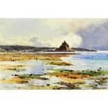 HERBERT MOXON COOK (1844-1928) 'St. Michaels Mount' Watercolour Signed lower right, labelled verso