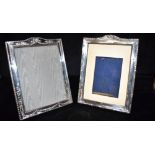 TWO SILVER PHOTOGRAPH FRAMES both with the maker's mark H.M., hallmarked for Birmingham (2)