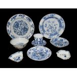 A COLLECTION OF CHINESE CERAMICS including pair of dishes, one decorated to centre with a cricket,