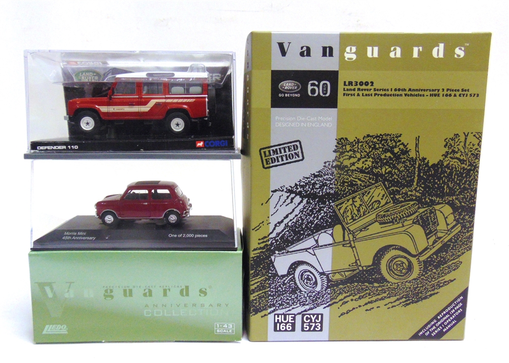 ASSORTED 1/43 SCALE DIECAST MODEL VEHICLES comprising a Vanguards No.LR3002, Land Rover Series I