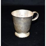 A MAPPIN AND WEBB SILVER CUP with the initials M.C.L, hallmarked for London, 1917, weight 6.4ozt