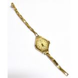 VINTAGE BERNEX BRACELET WATCH The octagonal cased watch on an expanding strap marked 9c, the rear