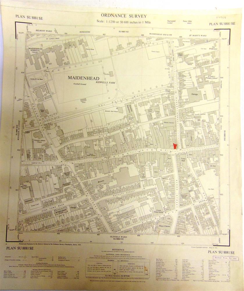 [MAPS]. ORDNANCE SURVEY comprising Slough (Bucks), 1/2500, 1925; Stroud (Glos.), 1/2500, 1936; - Image 2 of 4