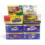 EIGHT ASSORTED 1/43 SCALE DIECAST MODEL VEHICLES including four Atlas Editions Police service