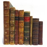 [MISCELLANEOUS]. LEATHER BINDINGS Eight assorted volumes.
