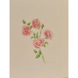 20TH CENTURY SCHOOL Three floral studies Watercolour Indistinctly signed and dated [19]89 Mounted