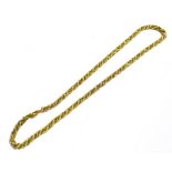 MODERN BI COLOUR GOLD FANCY LINK CHAIN 9ct gold rope link chain twisted around fine white gold
